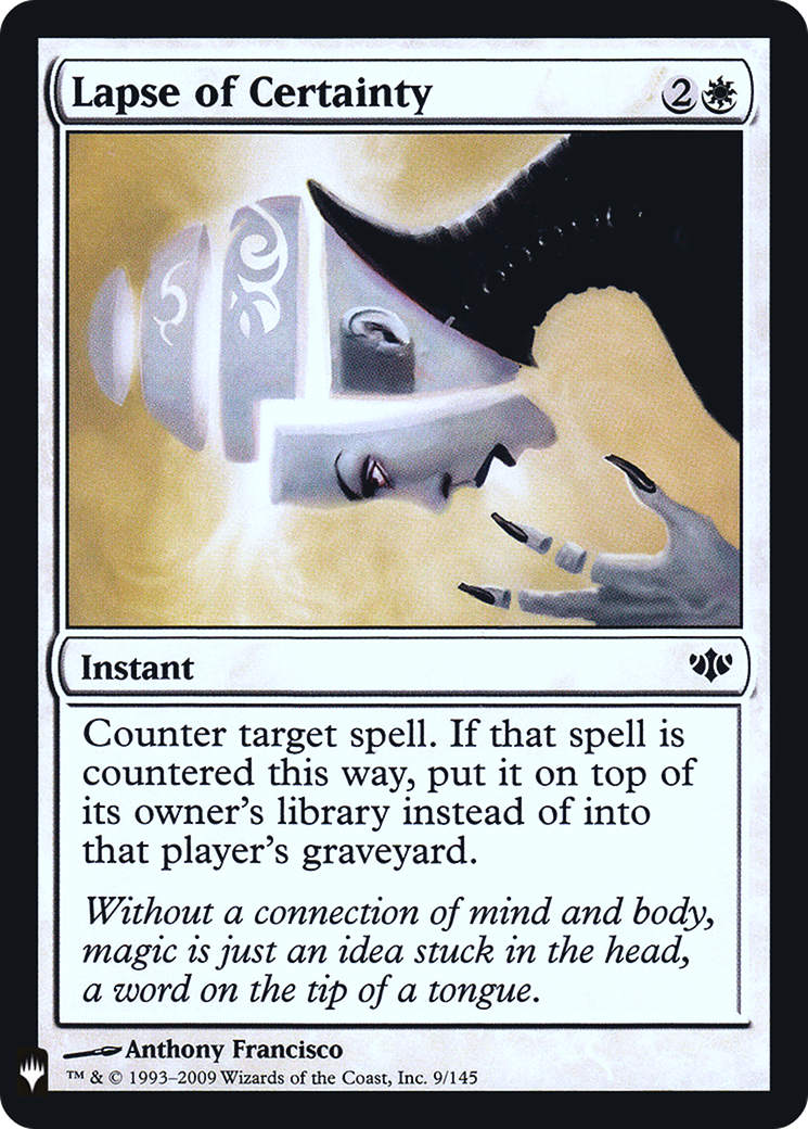 Lapse of Certainty (LIST-CON-9) [Mystery Booster] The List Foil MTG Single Wizards of the Coast