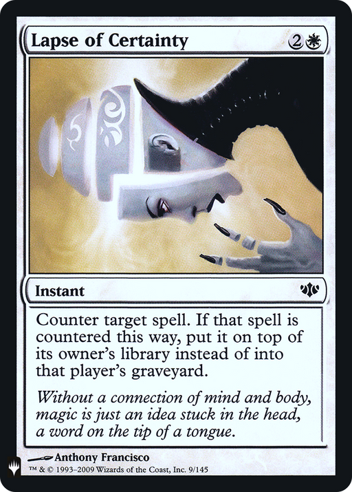 Lapse of Certainty (LIST-CON-9) [Mystery Booster] The List Foil MTG Single Wizards of the Coast