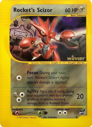 Rocket's Scizor - 4 [Winner] () [Promos: Best of Promos] Pokemon Single Pokémon