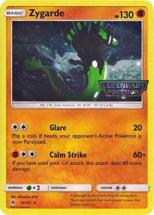 Zygarde 72/131 (Cosmos Holo) Holofoil [Misc: Cards & Products] Pokemon Single Pokémon
