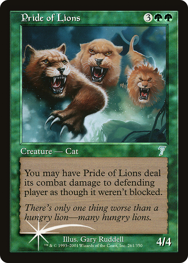Pride of Lions (7ED-261) [7th Edition] MTG Single Wizards of the Coast