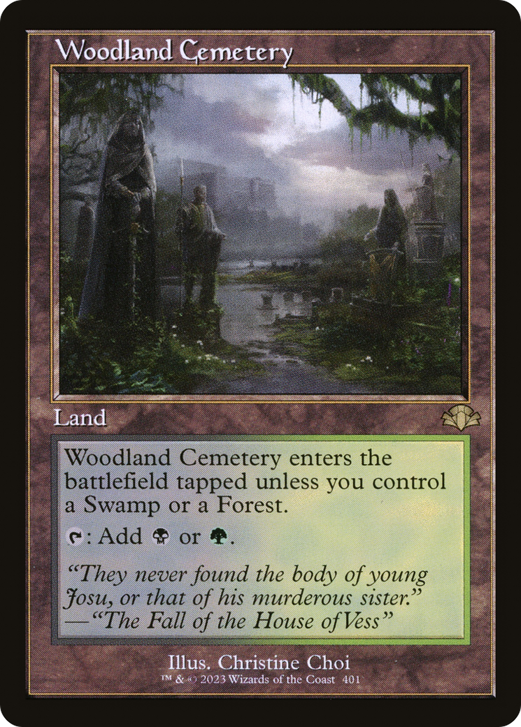 Woodland Cemetery (Retro) [Dominaria Remastered] MTG Single Magic: The Gathering