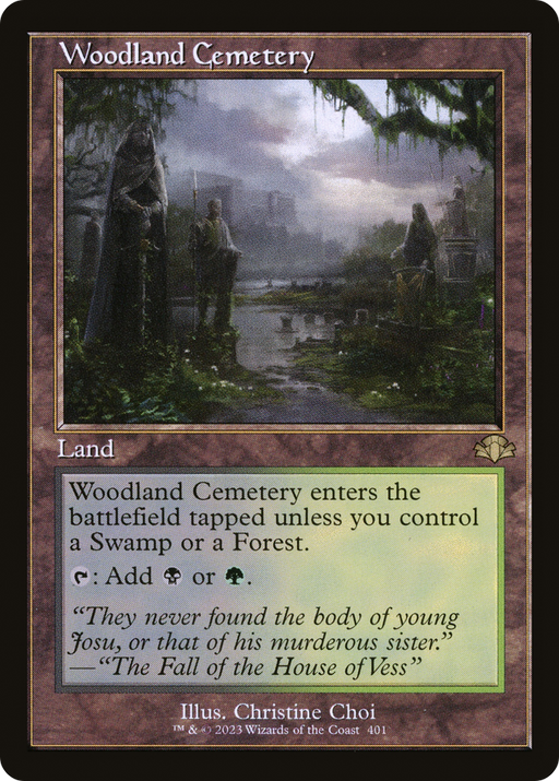 Woodland Cemetery (DMR-401) [Dominaria Remastered] MTG Single Wizards of the Coast