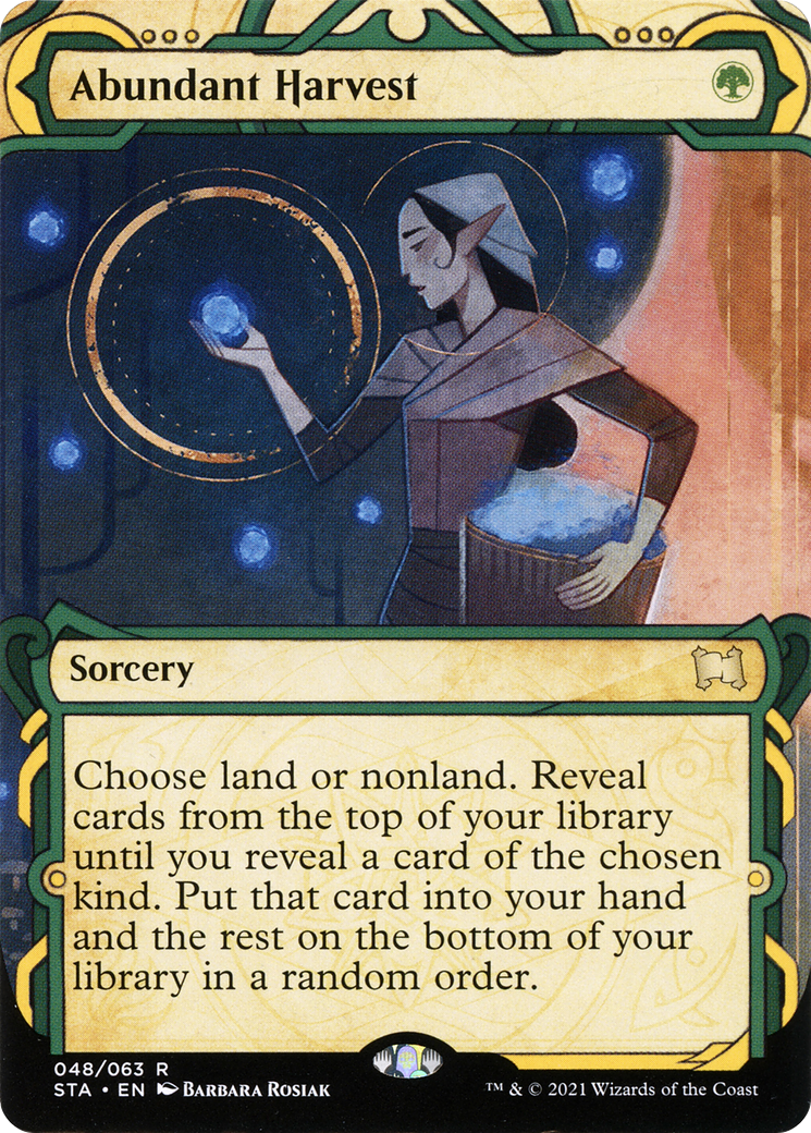 Abundant Harvest (STA-048) [Strixhaven Mystical Archive] (Showcase) (Borderless) Foil MTG Single Wizards of the Coast