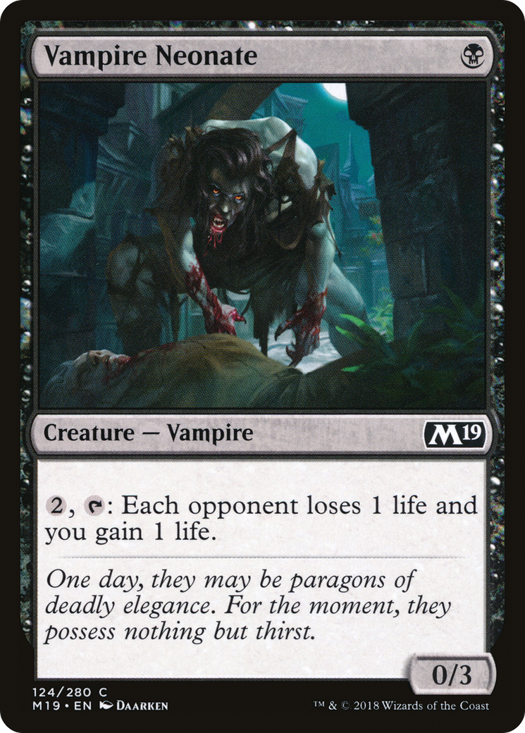 Vampire Neonate (M19-124) [Core Set 2019] Foil MTG Single Wizards of the Coast