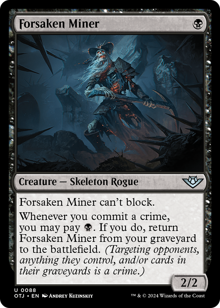 Forsaken Miner (OTJ-088) [Outlaws of Thunder Junction] MTG Single Wizards of the Coast