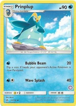Prinplup (13) () [SM: Trainer Kit Alolan Sandslash & Alolan Ninetales] Pokemon Single Pokémon
