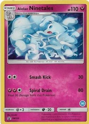 Alolan Ninetales (30) (SM128) - [SM: Trainer Kit Alolan Sandslash & Alolan Ninetales] Holofoil Pokemon Single Pokémon