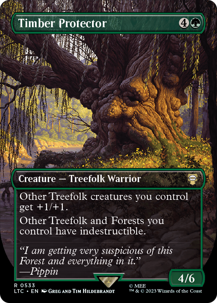 Timber Protector (LTC-533) [Tales of Middle-earth Commander] (Borderless) MTG Single Wizards of the Coast