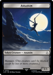 Assassin // Copy Double-Sided Token [Tokens] Assassin's Creed Tokens MTG Single Magic: The Gathering