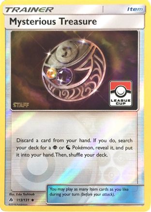 Mysterious Treasure - 113/131 (League Cup) [Staff] () Reverse Holofoil [Promos: League & Championship Cards] Pokemon Single Pokémon