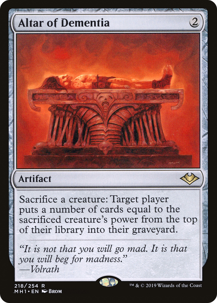 Altar of Dementia (MH1-218) [Modern Horizons] MTG Single Wizards of the Coast