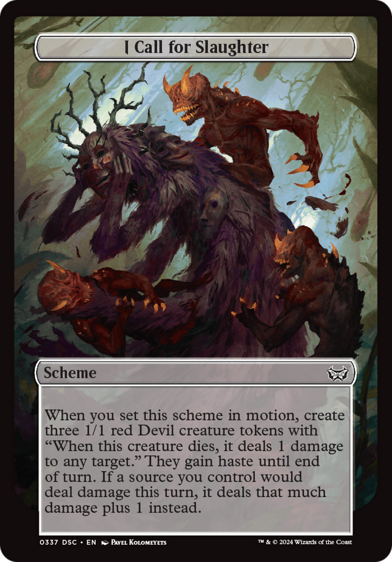 I Call for Slaughter (Full Art) (A:DSC-337) [Duskmourn: House of Horror Commander] MTG Single Wizards of the Coast