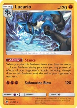 Lucario (SM - Burning Shadows) () [Misc: Deck Exclusives] Pokemon Single Pokémon
