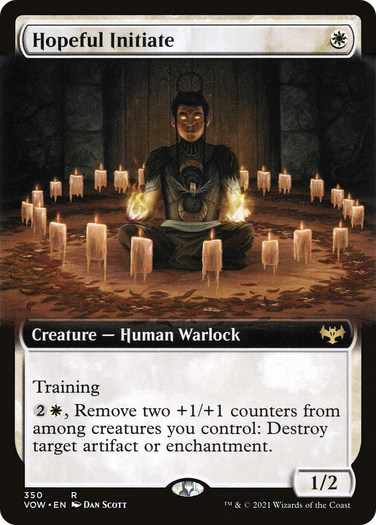 Hopeful Initiate (VOW-350) [Innistrad: Crimson Vow] (Extended Art) MTG Single Wizards of the Coast