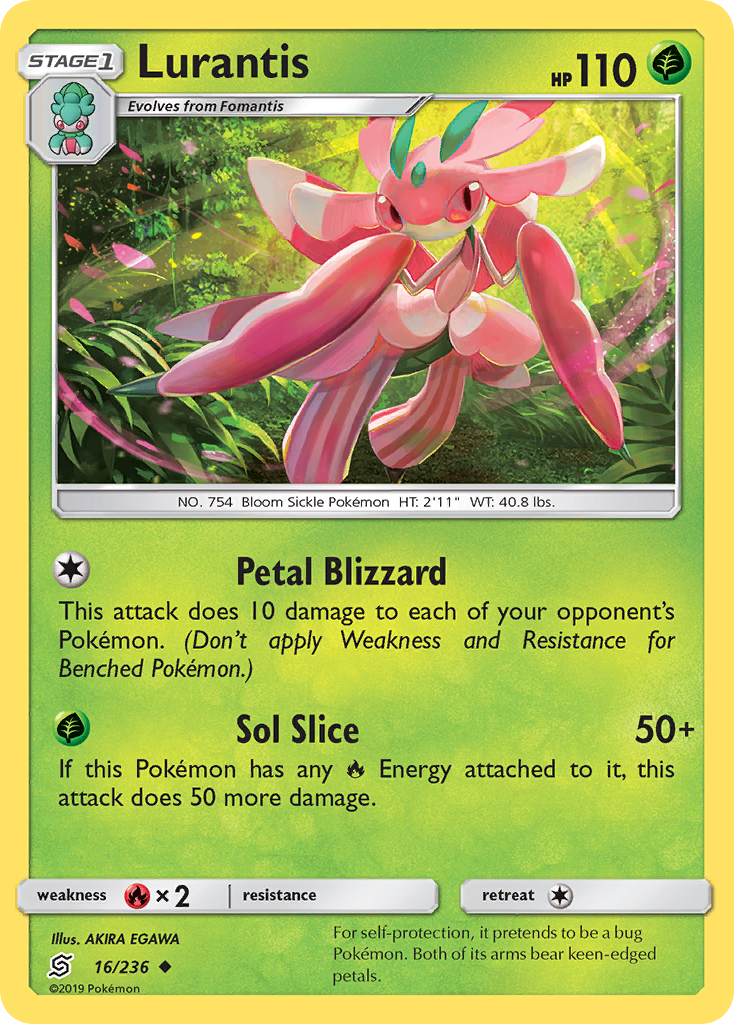 Lurantis (16/236) - [SM: Unified Minds] Reverse Holofoil Pokemon Single Pokémon