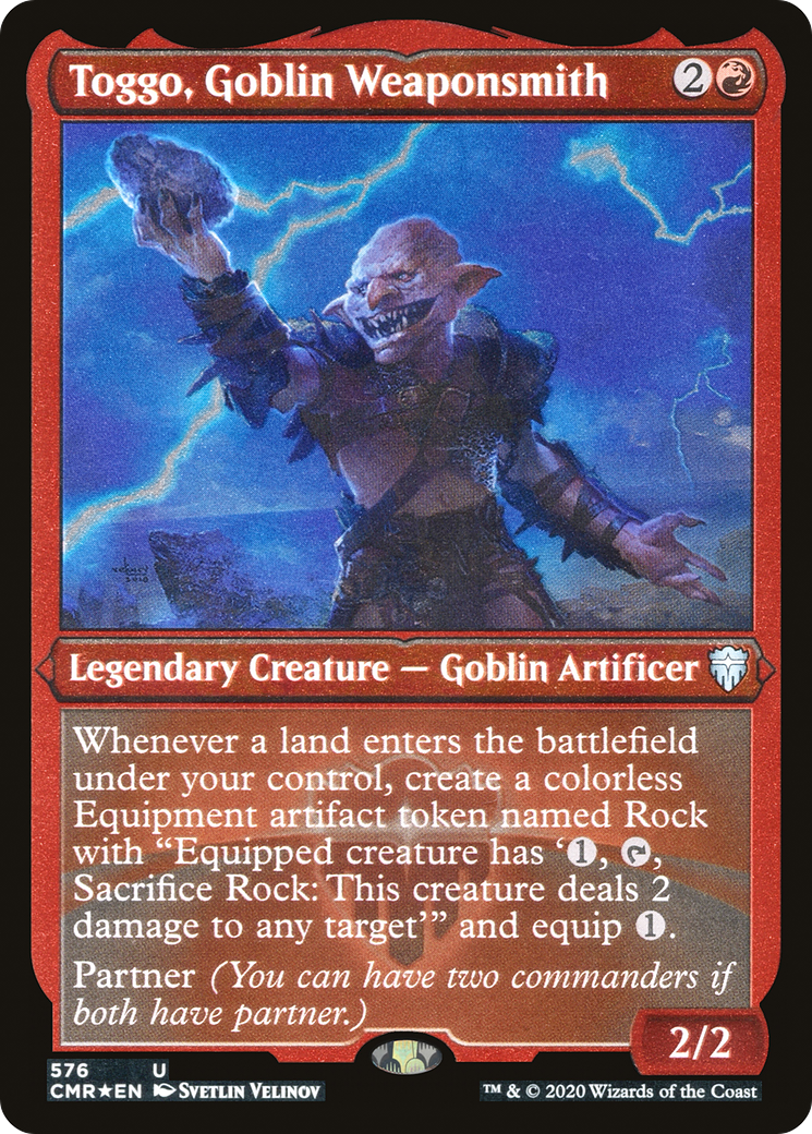 Toggo, Goblin Weaponsmith (Foil Etched) (CMR-576) [Commander Legends] Foil MTG Single Wizards of the Coast