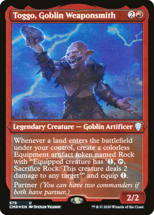 Toggo, Goblin Weaponsmith (Foil Etched) (CMR-576) [Commander Legends] Foil MTG Single Wizards of the Coast