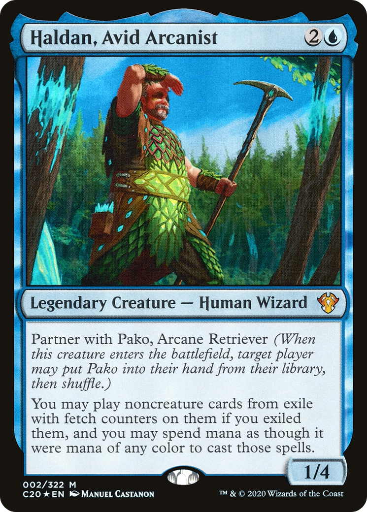 Haldan, Avid Arcanist (C20-002) [Commander 2020] MTG Single Wizards of the Coast