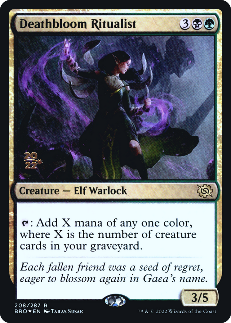 Deathbloom Ritualist (PRE-208) [The Brothers' War Promos] Foil MTG Single Wizards of the Coast