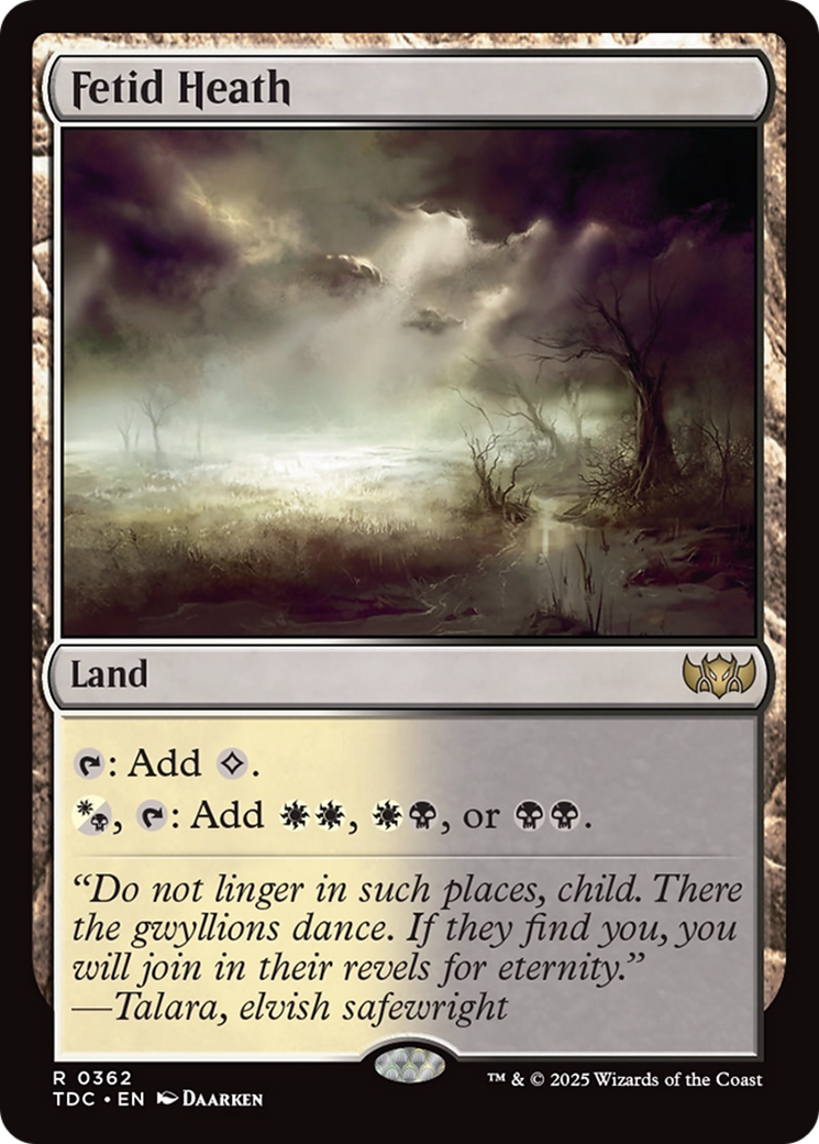 Fetid Heath (TDC-362) [Commander: Tarkir: Dragonstorm] MTG Single Wizards of the Coast