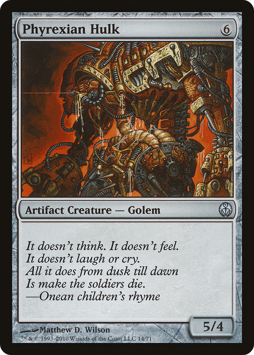 Phyrexian Hulk (DDE-014) [Misc] Duel Decks: Phyrexia vs. the Coalition MTG Single Wizards of the Coast