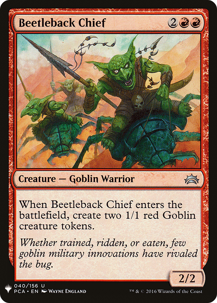Beetleback Chief (LIST-PCA-40) [Mystery Booster] The List MTG Single Wizards of the Coast