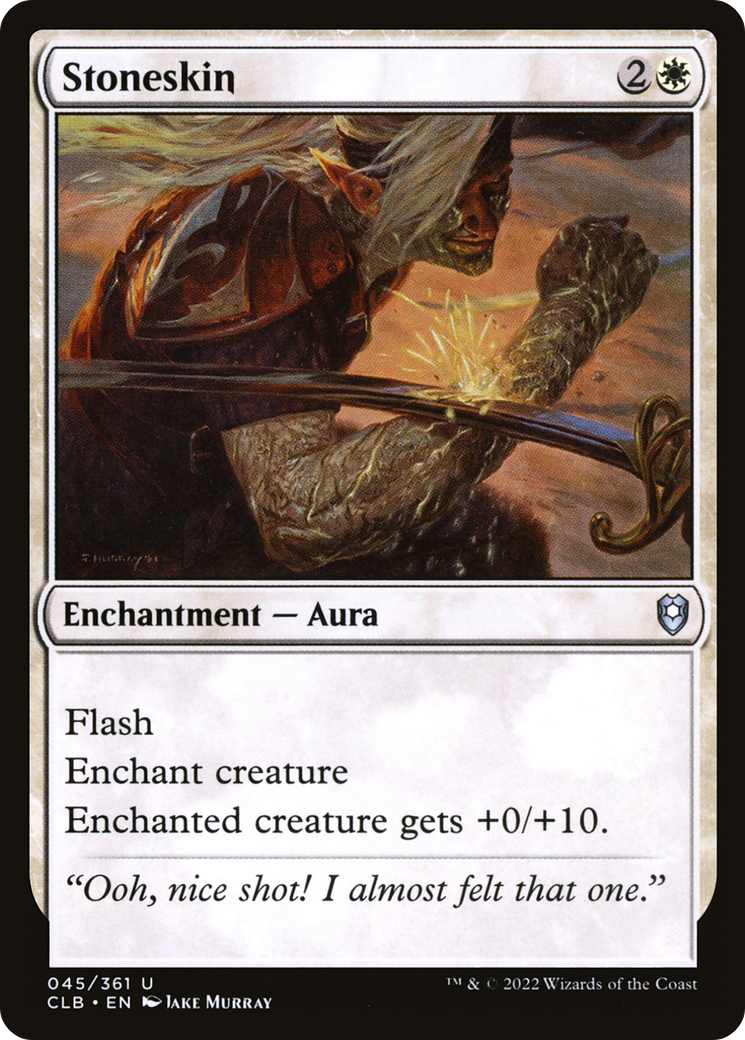 Stoneskin (CLB-045) [Commander Legends: Battle for Baldur's Gate] MTG Single Wizards of the Coast