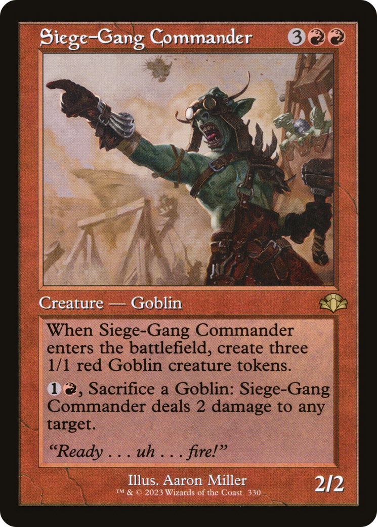 Siege-Gang Commander (DMR-330) [Dominaria Remastered] MTG Single Wizards of the Coast