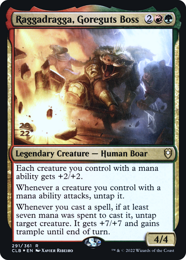Raggadragga, Goreguts Boss (PRE-291) [Battle for Baldur's Gate Promos] Foil MTG Single Wizards of the Coast