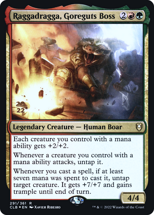 Raggadragga, Goreguts Boss (PRE-291) [Battle for Baldur's Gate Promos] Foil MTG Single Wizards of the Coast