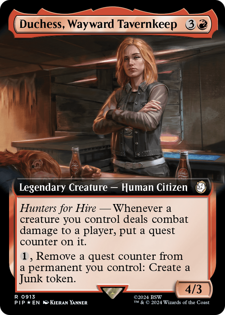 Duchess, Wayward Tavernkeep (Surge Foil) (PIP-913) [Fallout] (Extended Art) Foil MTG Single Wizards of the Coast