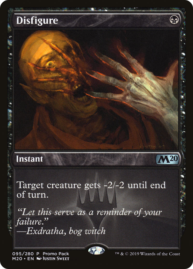 Disfigure (PPM20-095) [Core Set 2020 Promos] Foil MTG Single Wizards of the Coast