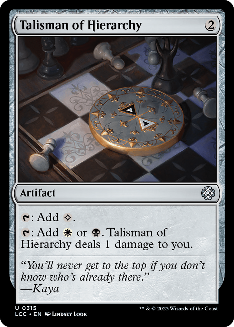 Talisman of Hierarchy (LCC-315) [The Lost Caverns of Ixalan Commander] MTG Single Wizards of the Coast