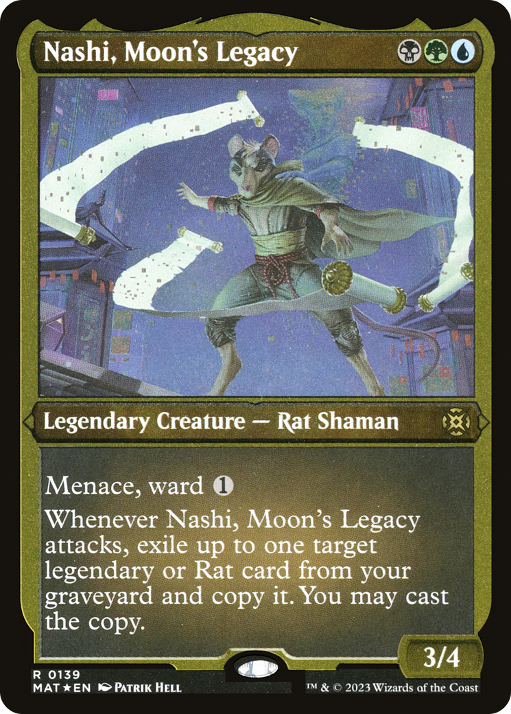 Nashi, Moon's Legacy (MAT-139) [March of the Machine: The Aftermath] Etched Foil MTG Single Wizards of the Coast