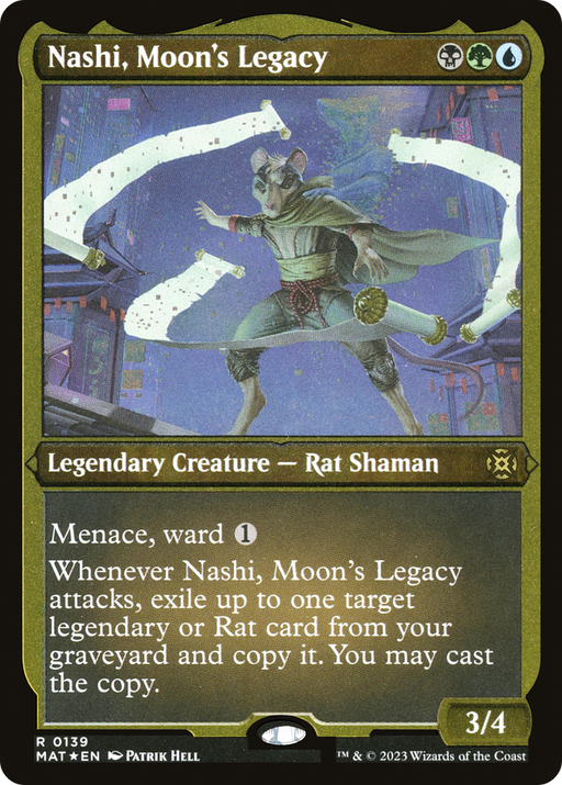 Nashi, Moon's Legacy (MAT-139) [March of the Machine: The Aftermath] Etched Foil MTG Single Wizards of the Coast