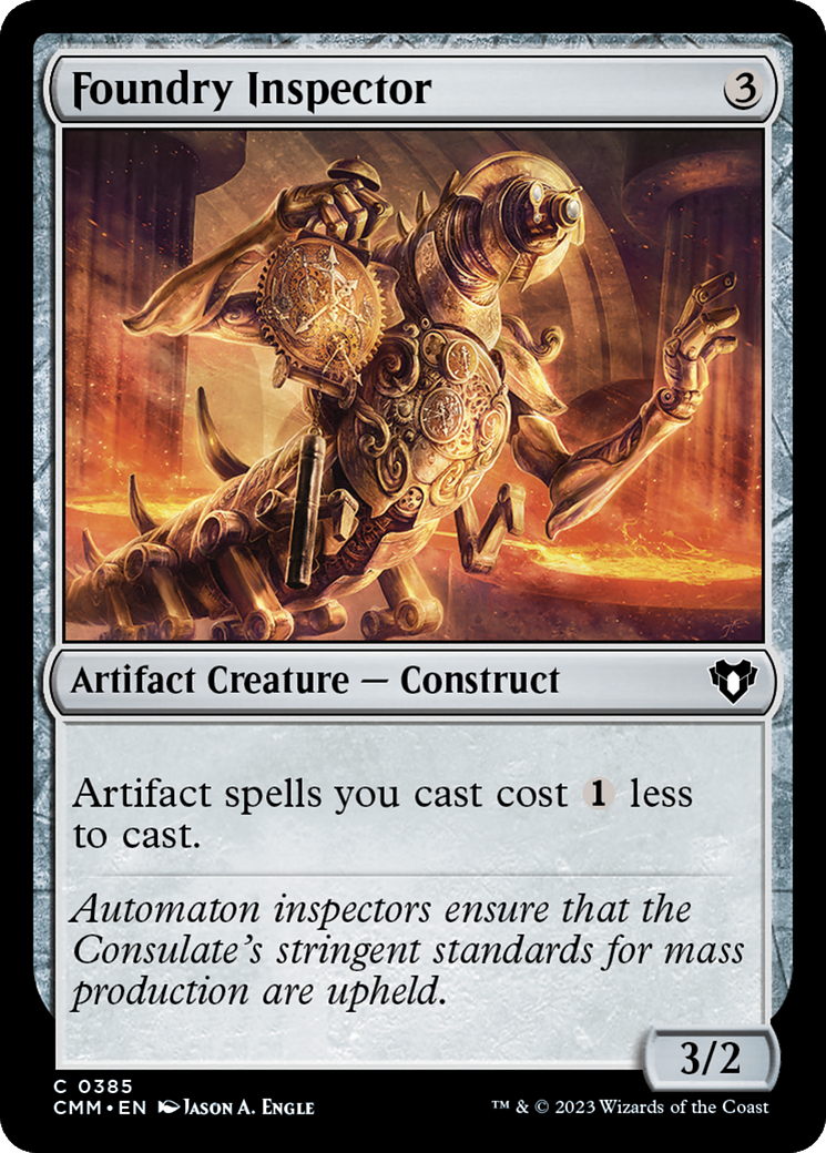 Foundry Inspector (CMM-385) [Commander Masters] Foil MTG Single Wizards of the Coast