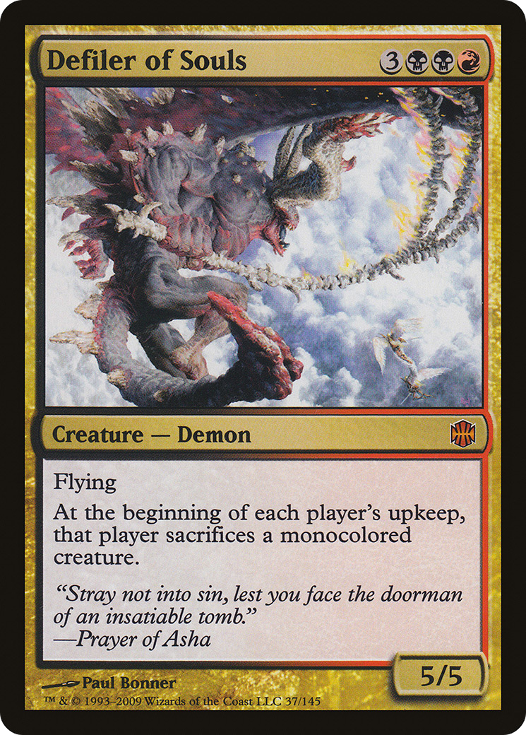 Defiler of Souls (ARB-037) [Alara Reborn] MTG Single Wizards of the Coast