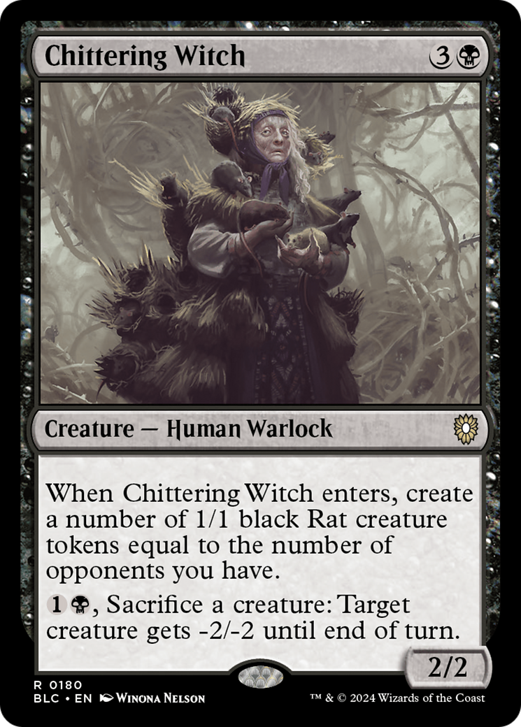 Chittering Witch (BLC-180) [Bloomburrow Commander] MTG Single Wizards of the Coast
