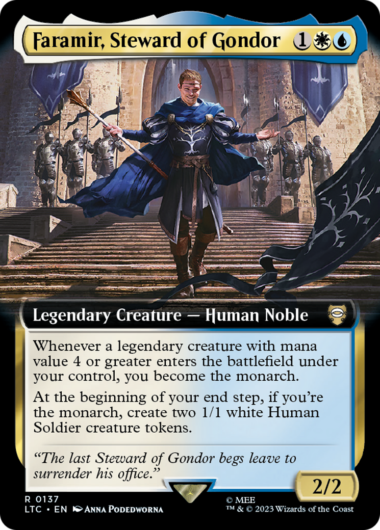 Faramir, Steward of Gondor (LTC-137) [Tales of Middle-earth Commander] (Extended Art) MTG Single Wizards of the Coast