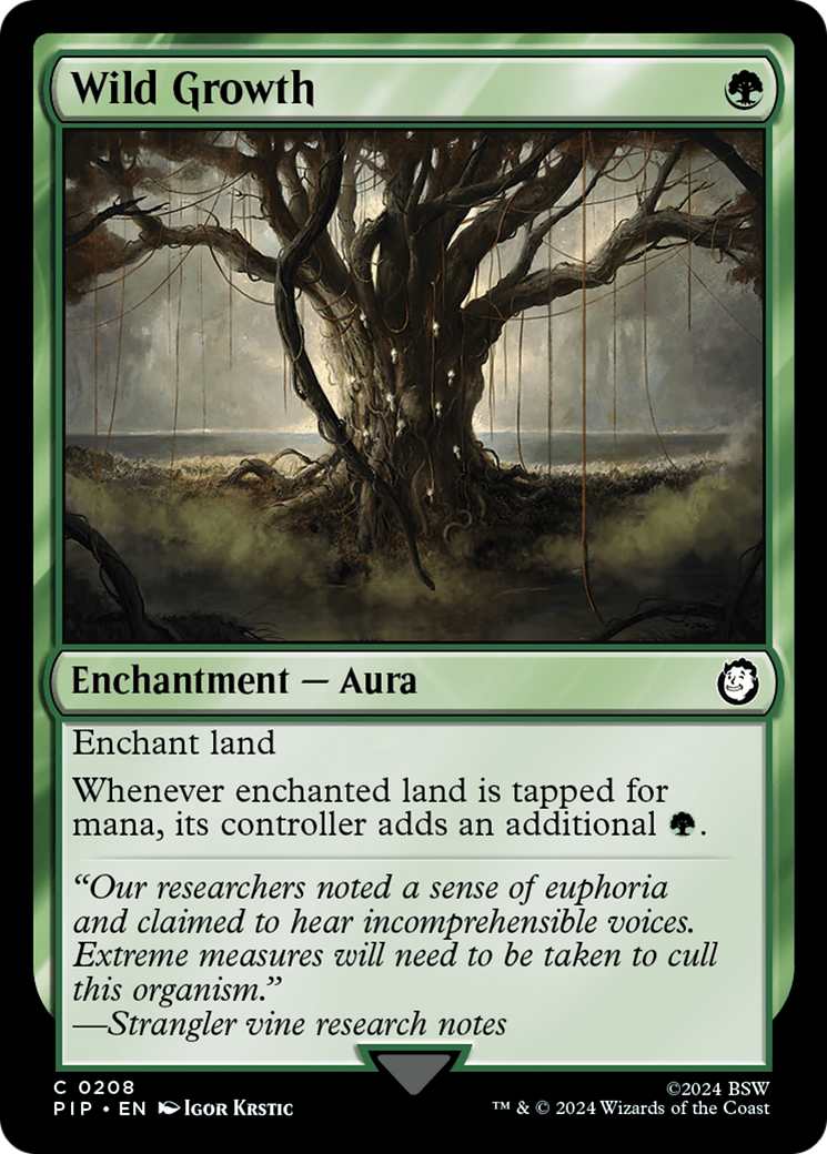 Wild Growth (PIP-208) [Fallout] Foil MTG Single Wizards of the Coast