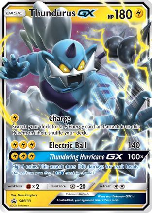Thundurus GX - SM133 (/248) Holofoil [SM: Black Star Promos] Pokemon Single Pokémon