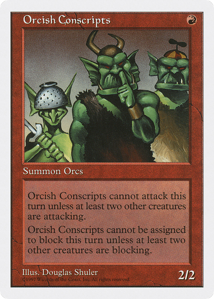 Orcish Conscripts (5ED-255) [Fifth Edition] MTG Single Wizards of the Coast