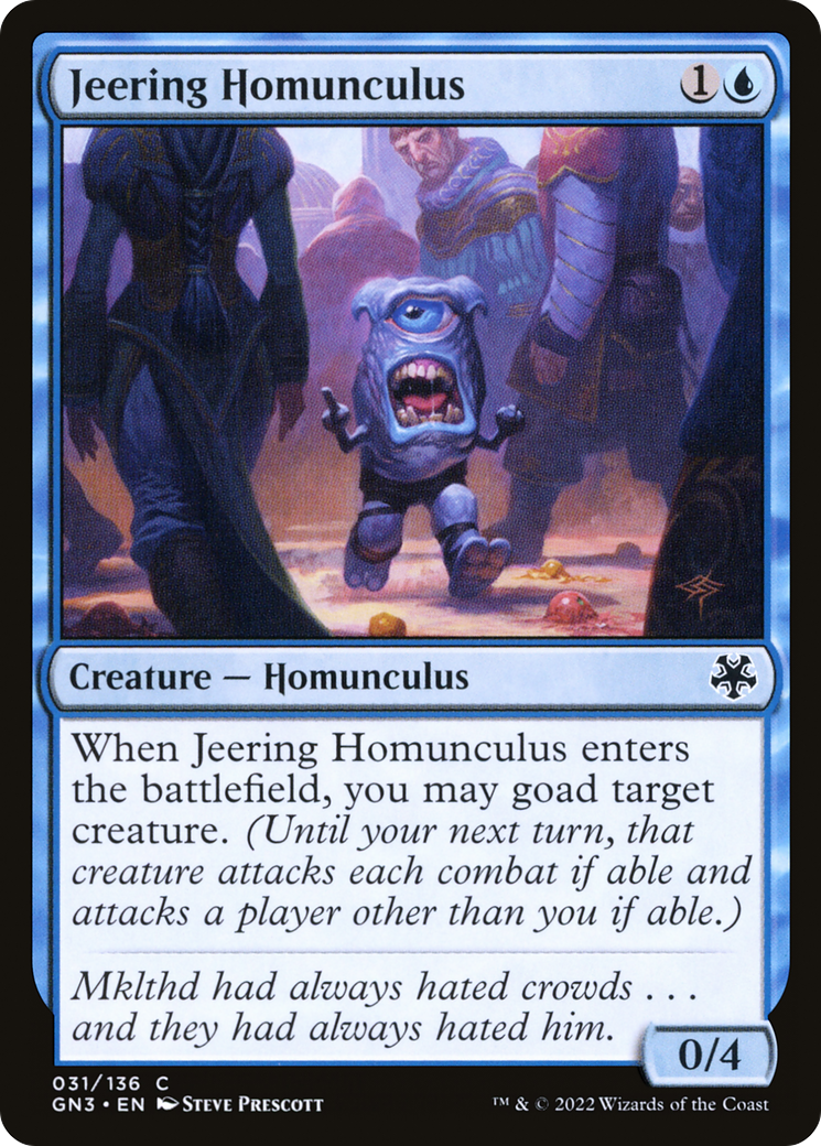 Jeering Homunculus (GN3-031) [Misc] Game Night: Free-for-All MTG Single Wizards of the Coast