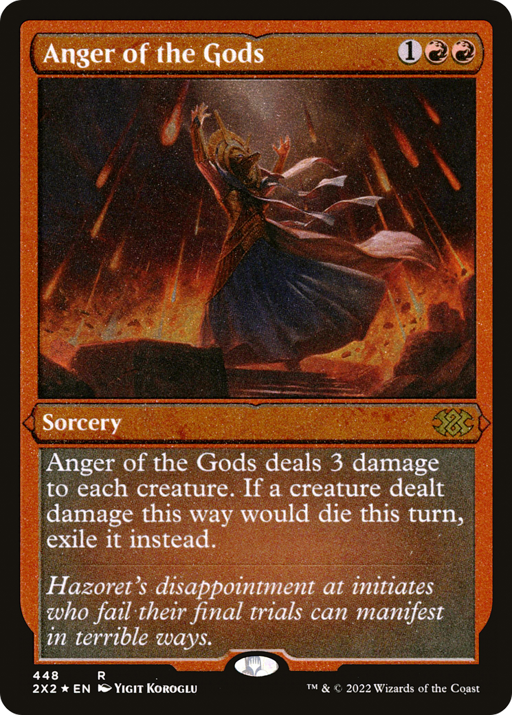 Anger of the Gods (Foil Etched) (2X2-448) [Double Masters 2022] Foil MTG Single Wizards of the Coast