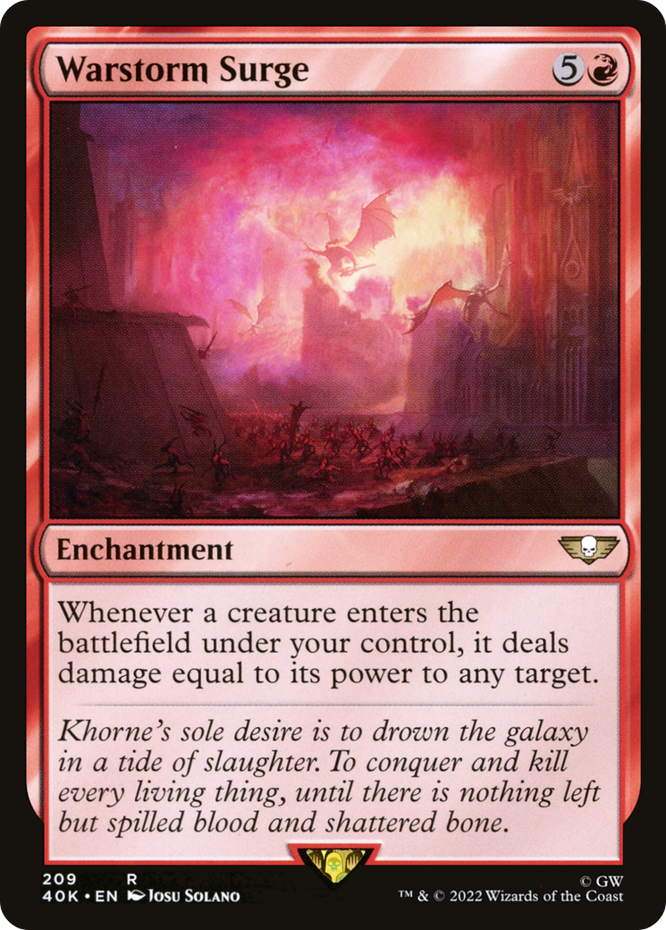Warstorm Surge (40K-209) [Warhammer 40,000 Commander] MTG Single Wizards of the Coast