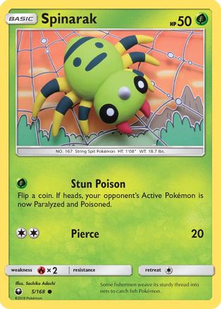Spinarak (5/168) Reverse Holofoil [SM: Celestial Storm] Pokemon Single Pokémon
