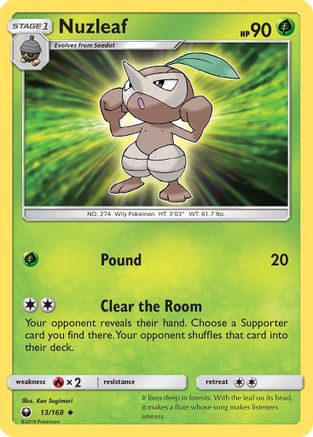 Nuzleaf (/168) Reverse Holofoil [SM: Celestial Storm] Pokemon Single Pokémon
