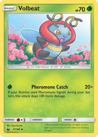Volbeat (/168) Reverse Holofoil [SM: Celestial Storm] Pokemon Single Pokémon