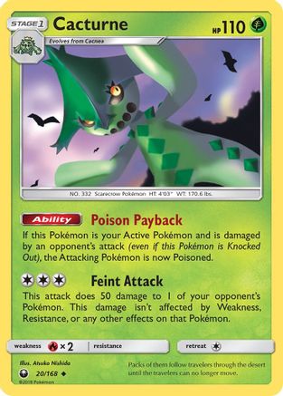 Cacturne (/168) [SM: Celestial Storm] Pokemon Single Pokémon